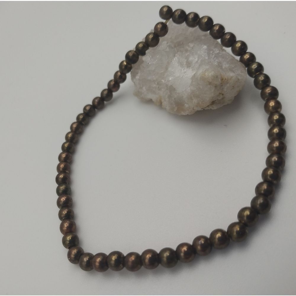 Bronze midnight gold tone‎ beaded bracelet stretch